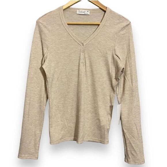 Women’s Thermal VNeck Long Sleeve Top - Picture 1 of 7
